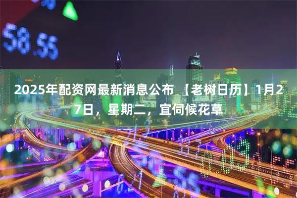 2025年配资网最新消息公布 【老树日历】1月27日，星期二，宜伺候花草